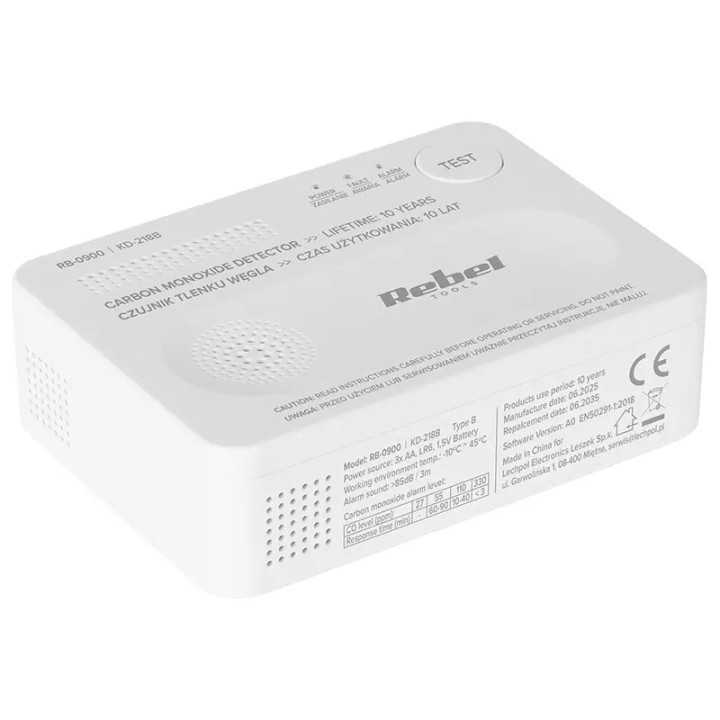 Detector senzor Gaz detectat monoxid de carbon 3x AA REBEL RB-0900