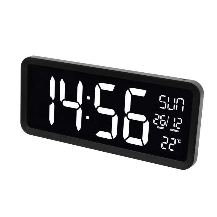 Ceas gigant de masa /perete cu LED cu termometru 37x16x3.9cm Home LTCJUMBO