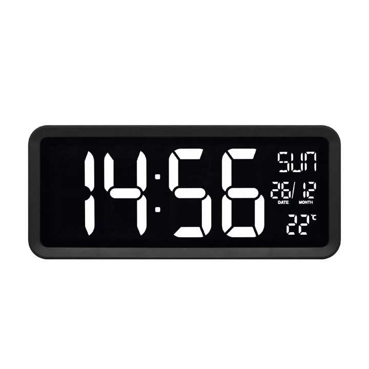 Ceas gigant de masa /perete cu LED cu termometru 37x16x3.9cm Home LTCJUMBO