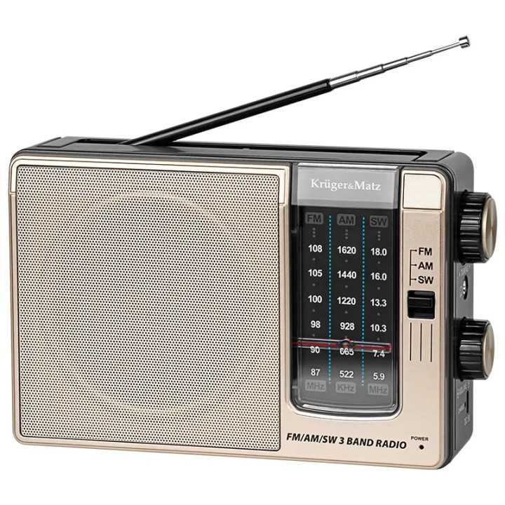 Radio portabil analog AM /FM /SW 3W 205x63.2x130mm Kruger&atz KM0830