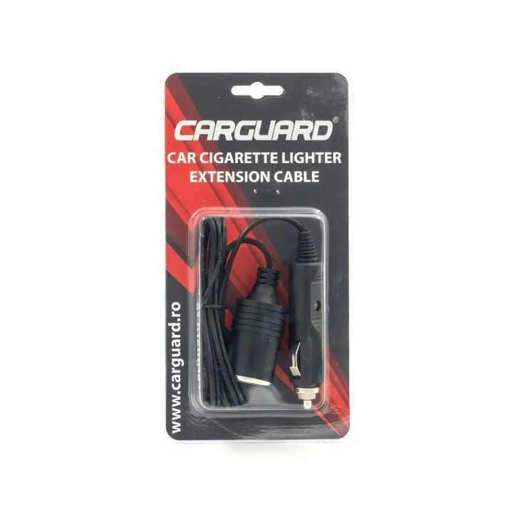 Cablu prelungitor bricheta auto 12-24V 1m cu siguranta fuzibila 10A Carguard USC005