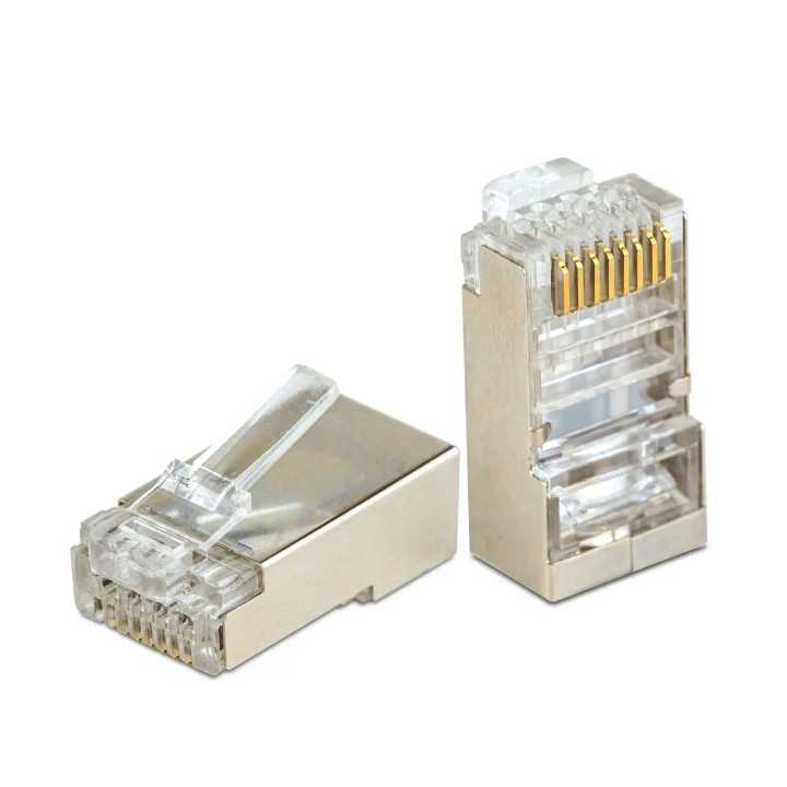 Mufa RJ45 FTP /SFTP CAT6 Pass-Through Firele trec prin mufa 8P8C metalica M'N'C 05232D