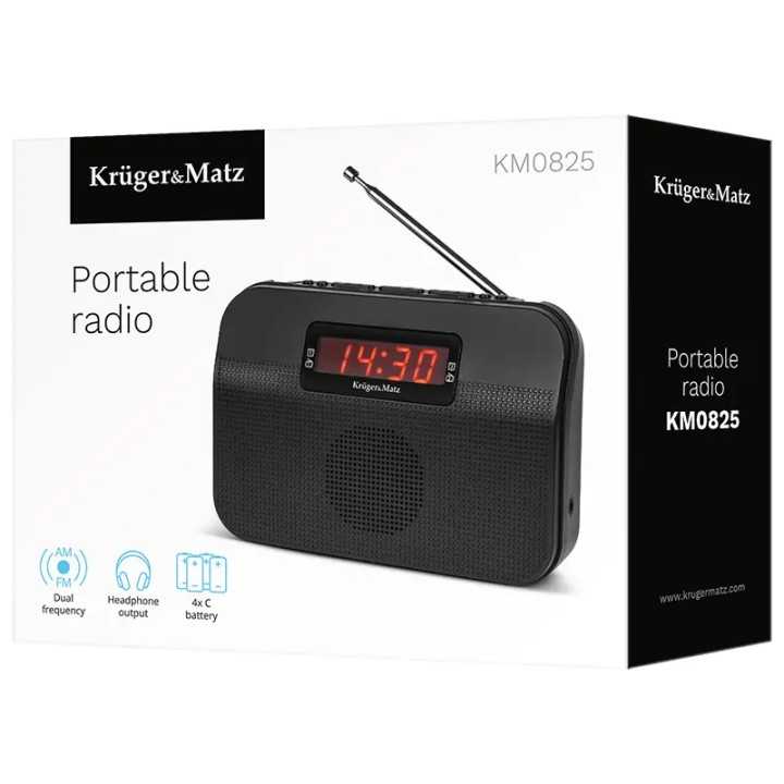 Radio portabil FM /AM Ceas Alarma Kruger&Matz KM0825