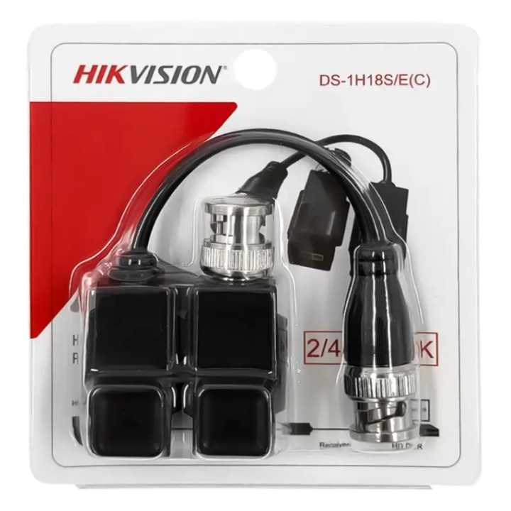 Set Video Balun Pasiv UTP /FTP - BNC Full HD 4K 250m HIKVISION DS-1H18S/E(C)