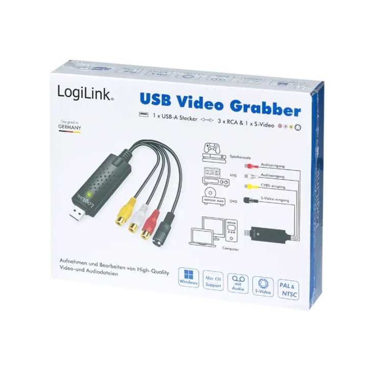 Convertor Grabber Audio/Video S-VIDEO 4pin /3x RCA - USB Logilink VG0030A