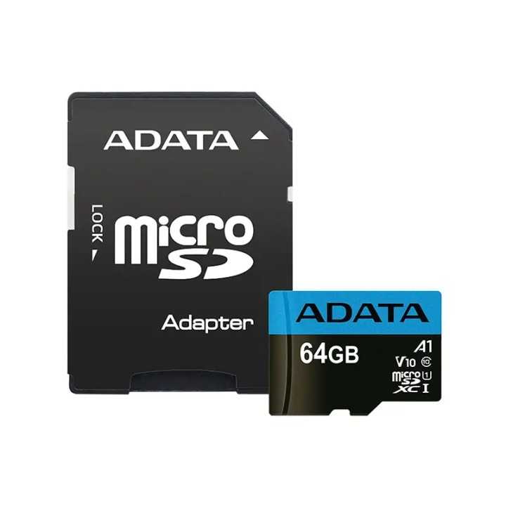 Micro SDXC Clasa 10 64GB ADATA AUSDX64GUICL10A1-RA1