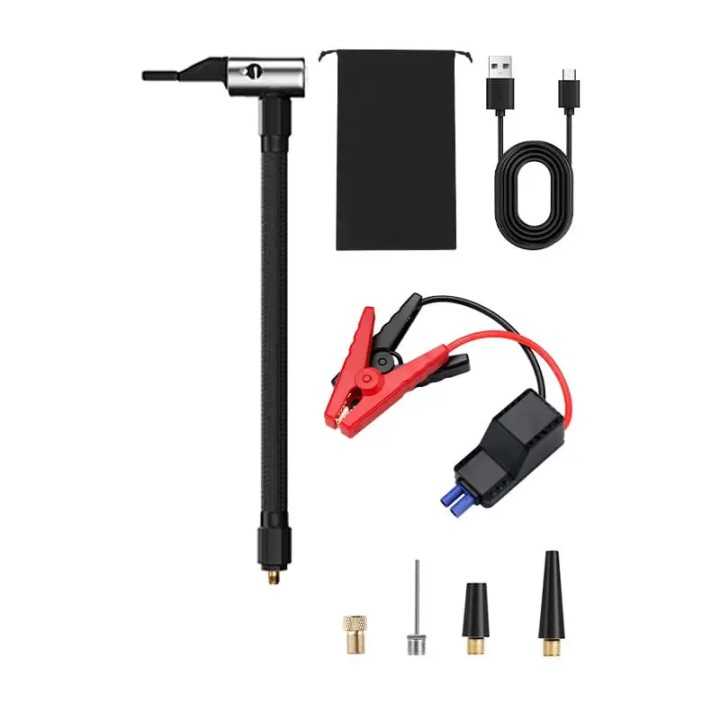 Power Bank 8000mAh + CAR JUMP STARTER 800A si Compresor anvelope Platinet PMPBTPM