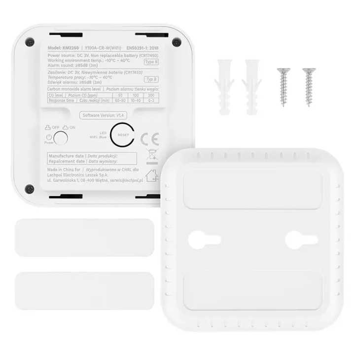 Senzor detector de gaz monoxid de carbon CONNECT S10 Wi-Fi TUYA Kruger&Matz KM2260
