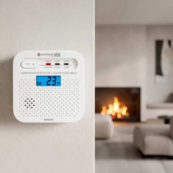Senzor detector de gaz monoxid de carbon CONNECT S10 Wi-Fi TUYA Kruger&Matz KM2260