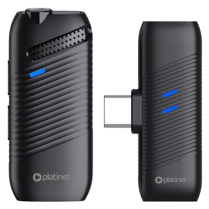 Set lavaliera microfon 2in1 wireless 2.4GHz 25m Plug & Play Android /iOS Platinet PLMM30