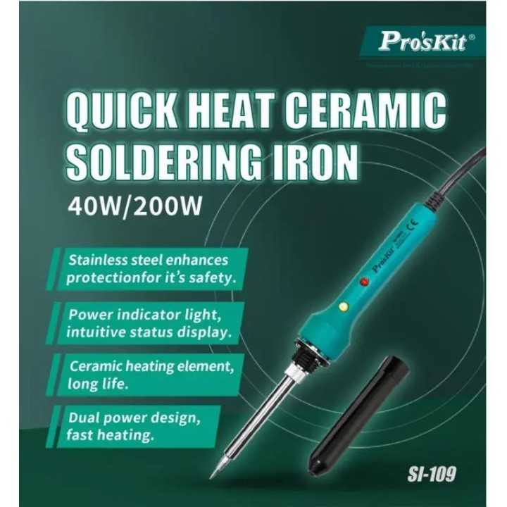 Letcon de lipit Pro`sKit SI-109B ceramic cu incalizre rapida 40-200W 20cm