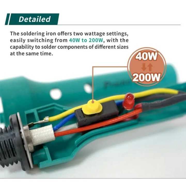 Letcon de lipit Pro`sKit SI-109B ceramic cu incalizre rapida 40-200W 20cm