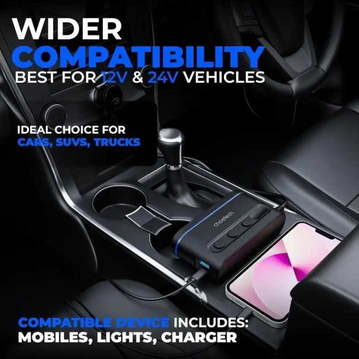 Multiplicator bricheta auto Choetech TC0021 3 iesiri 2x USB-C PD 30W 1x USB A QC3.0 18W