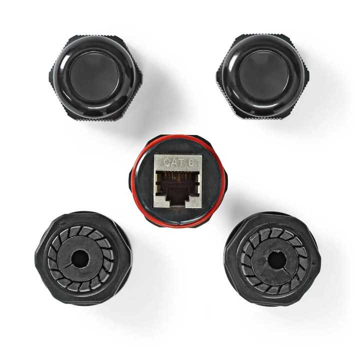 Adaptor cuplaj de exterior Cat6 RJ45 mama-mama FTP Nedis CCGB89850BK