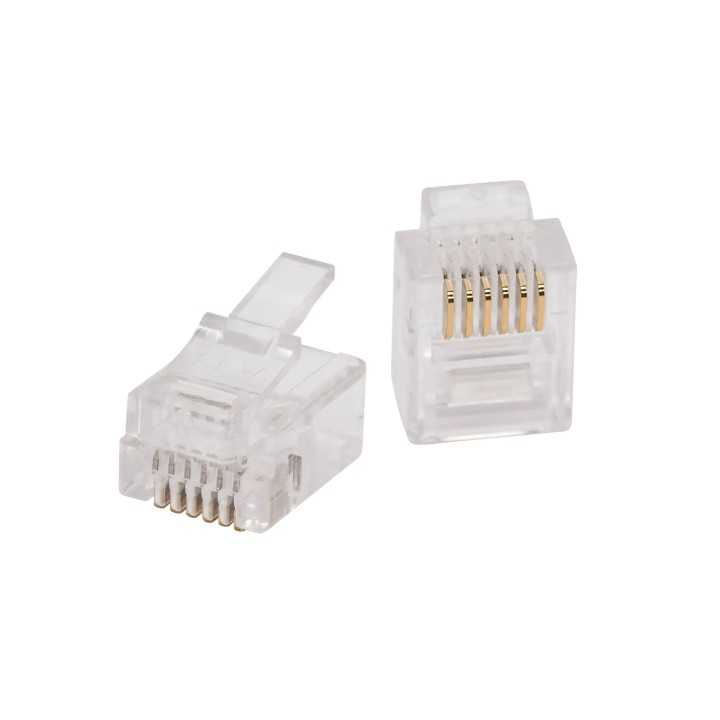 Set 100buc mufe telefon 6P6C RJ11 M`N`C 5229-100