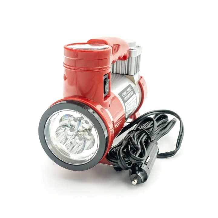 Compresor auto 12V Carguard COM001 30L/min 150PSI carcasa metal +LED frontal