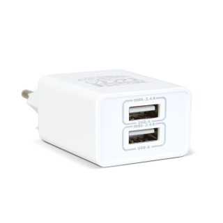 Adaptor de incarcare 2x USB 5V 2.4A alb delight 55039-2WH