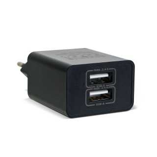 Adaptor de incarcare 2x USB 5V 2.4A negru delight 55039-2BK