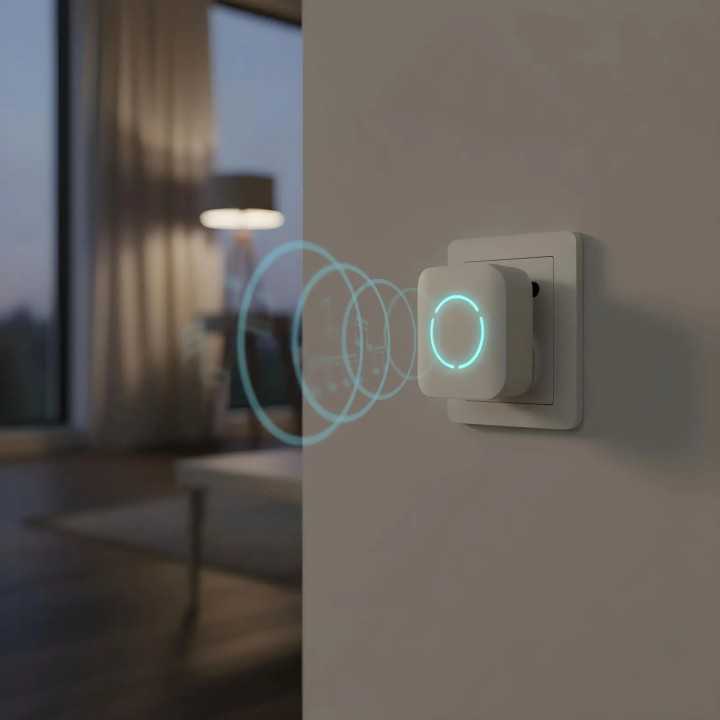 Sonerie wireless Kinetic fara baterii 1 buton +1 receptor alb delight 55331WH