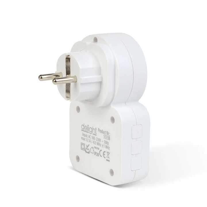 Sonerie fara fir Kinetic fara baterii cu priza 230V integrata alb delight 55338