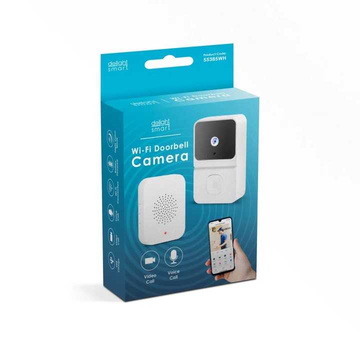 Set sonerie Video - Smart - Wi-Fi /baterie /HD alb delight 55385WH