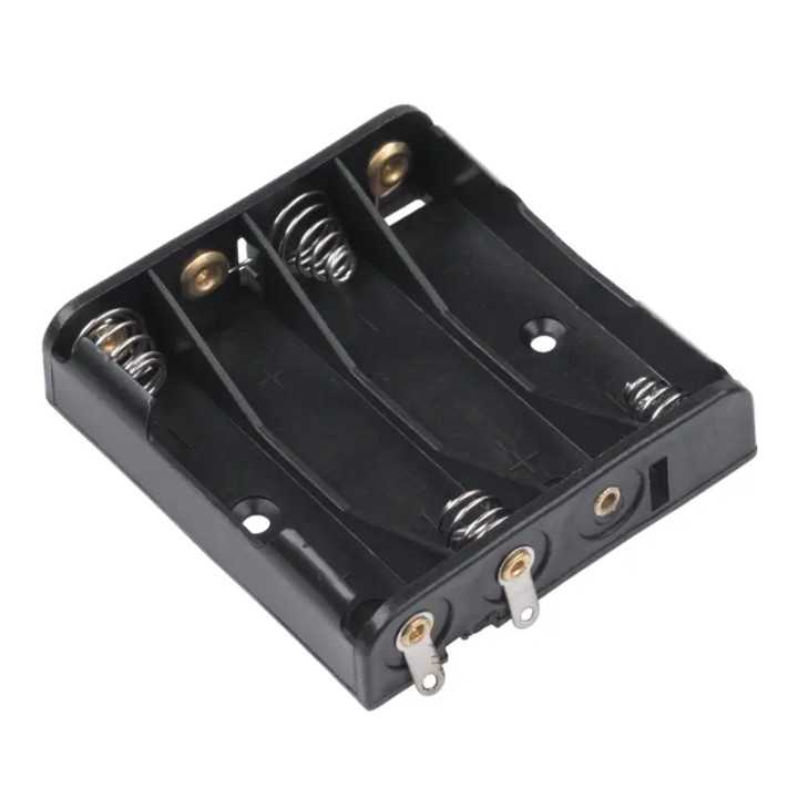 Suport baterii 4x AA cu contacte pentru lipire