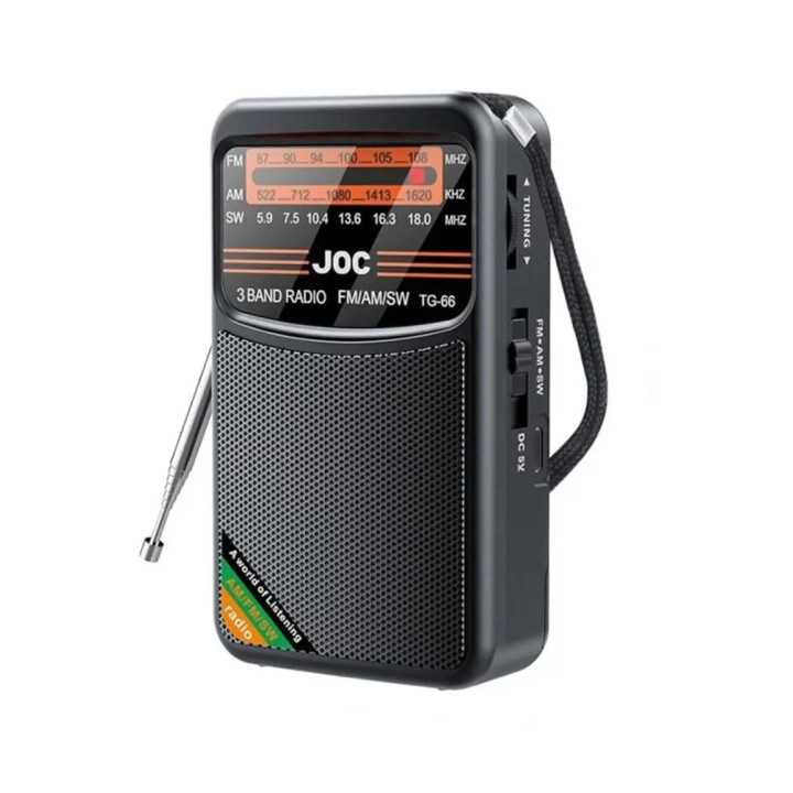 Radio portabil elegant 3 benzi JOC TG-66 cu acumulator si USB-C (688)