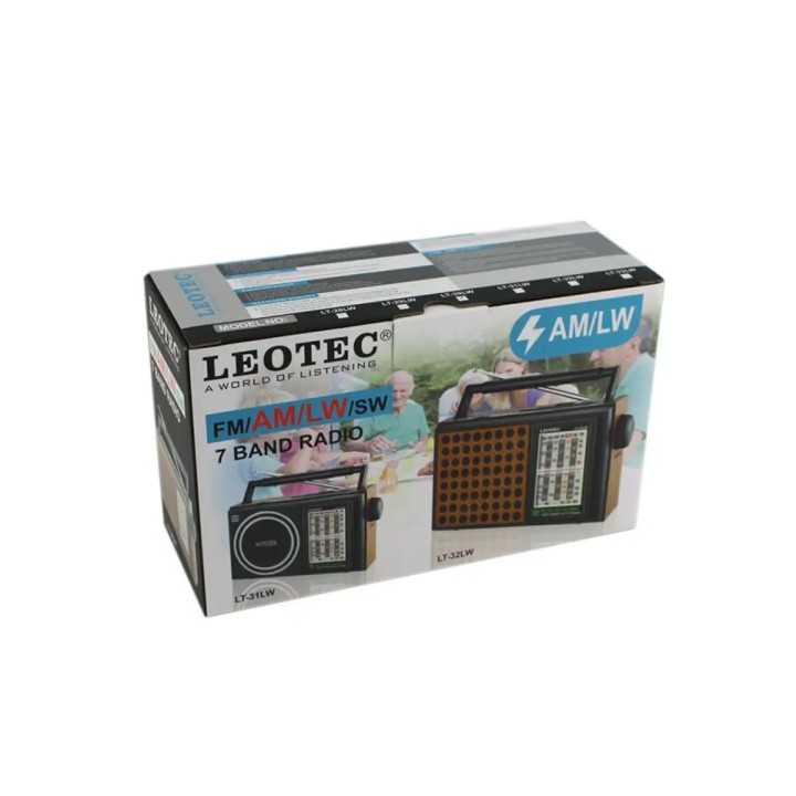 Radio portabil 7 benzi Retro elegant aspect lemn LEOTEC LT-33LW (691)