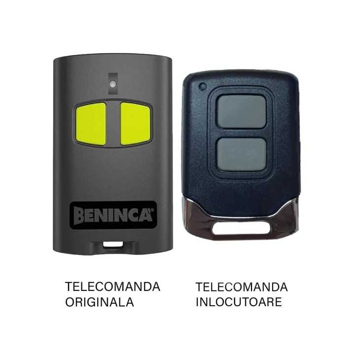 Telecomanda poarta garaj 2 butoane cod saritor frecventa 433.92 Mhz - Beninca TO.GO2VA (800)