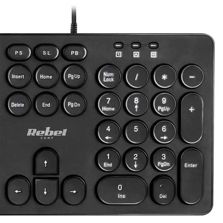 Tastatura 96 taste cu fir USB REBEL WDK100 KOM1029