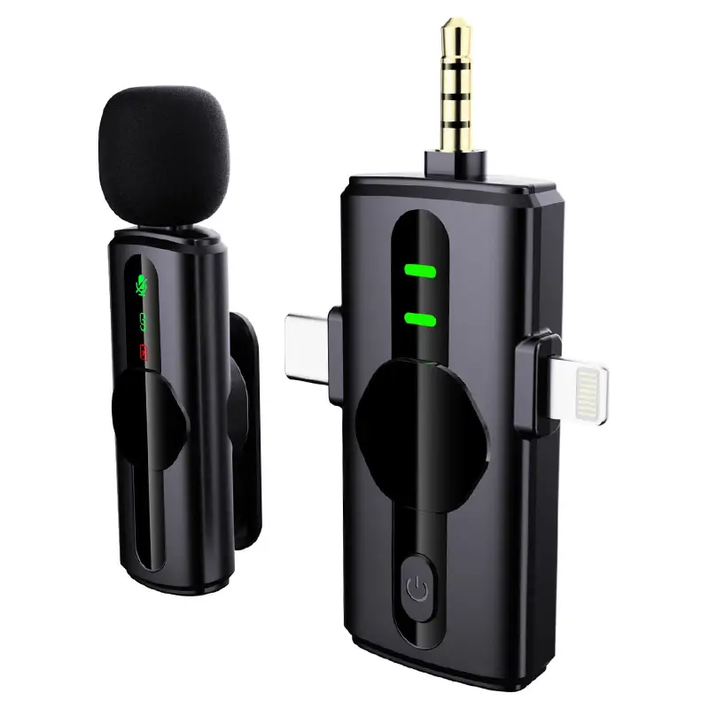 Microfon lavaliera wireless 3in1 3.5mm /USB-C /Ligtning Platinet PLMM11