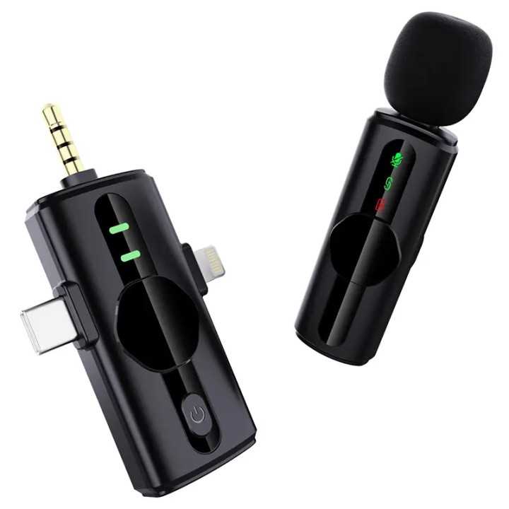Microfon lavaliera wireless 3in1 3.5mm /USB-C /Ligtning Platinet PLMM11