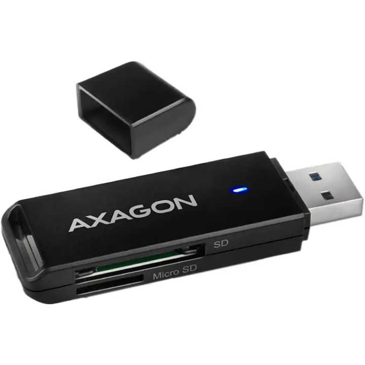 Cititor carduri AXAGON CRE-S2N USB 3.2 tip-A slim la SD /microSD