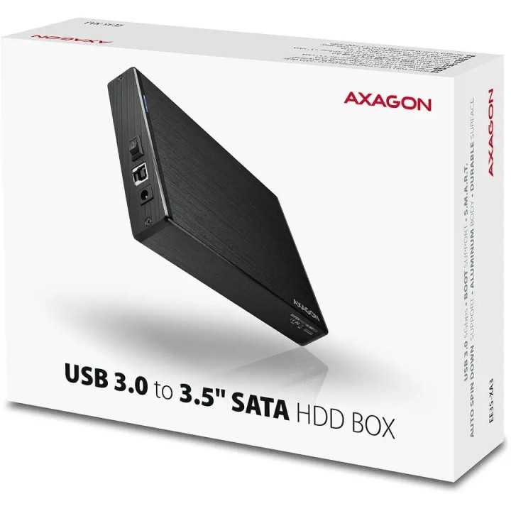 Rack Extern AXAGON EE35-XA3 USB 3.0 SATA 3.5" aluminiu negru