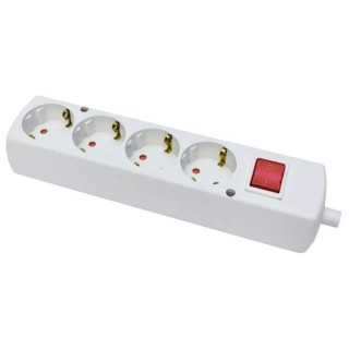 Multipriza 4 prize cu intrerupator alb 16A 3500W Plastrol GN-470SWS/WE
