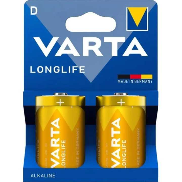 Set 2buc baterii alcaline R20 D Longlife Varta 4120