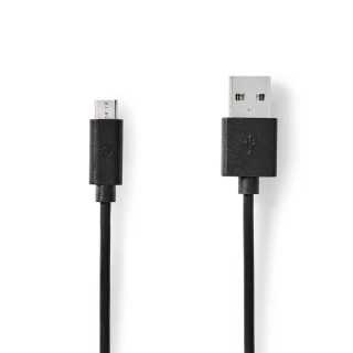 Cablu USB 2.0 USB-A - Micro USB 2m AWG28/24 negru Nedis CCGL60500BK20