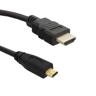 Cablu micro HDMI - HDMI v1.4 3m 1080p negru QOLTEC 50401