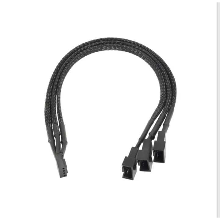 Cablu alimentare ventilator splitter 4pin mama PWM - 3pin tata 2x 4pin tata PWM 25cm AKYGA AK-CA-65
