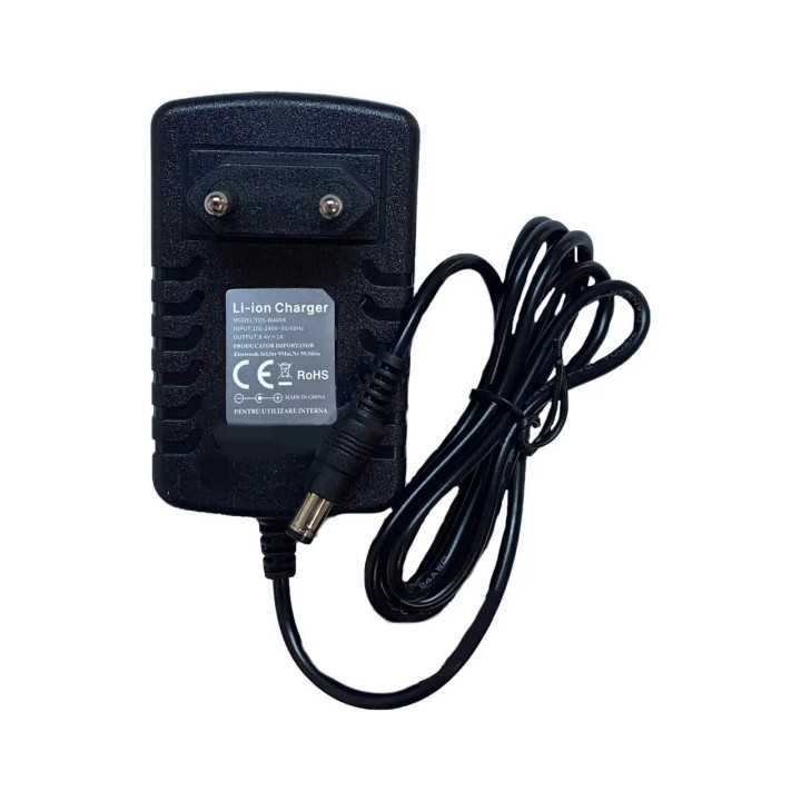 Incarcator Li-ion 100-240V - 8.4V 1Acu mufa 5.5x2.5 mm cu debransare (509)