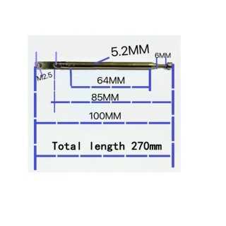 Antena telescopica 5 segmente 5264 100-270mm + balama ANTENA-RADIO3