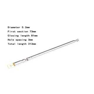 Antena telescopica 110-313mm 5 segmente + balama ANTENA-RADIO6