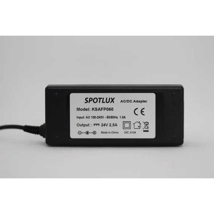 Alimentator SMPS in comutatie AC/DC 24V 2.5A 2500mA mufa 5.5x2.5mm cablu 150cm /fara cablu alimentare