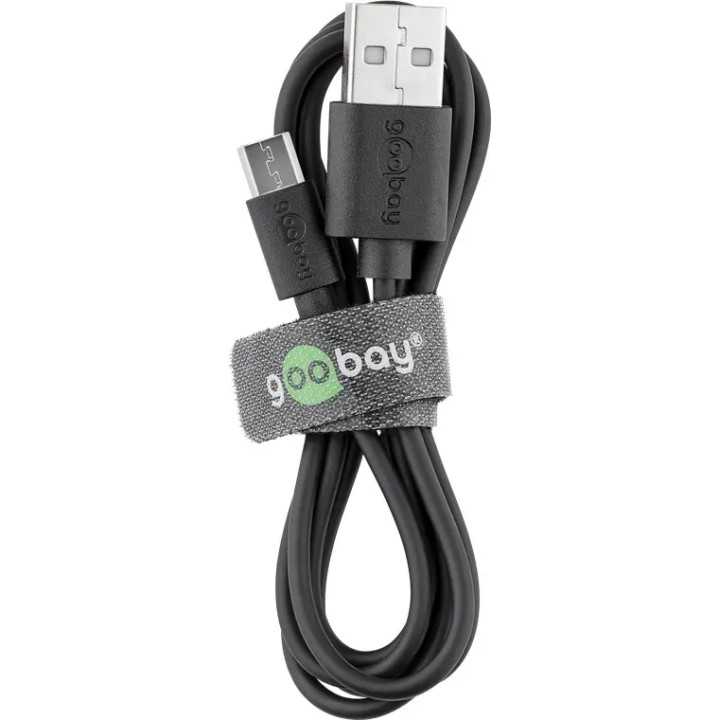Cablu USB A tata - micro USB B tata 1m Goobay 46800