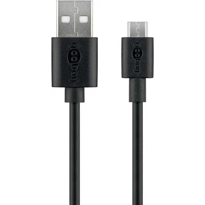 Cablu USB A tata - micro USB B tata 1m Goobay 46800