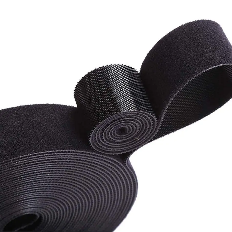Organizator de cabluri Banda Velcro Well 3m x 1.5cm negru ORG-CABLE-T0103BK-WL