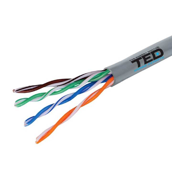 Cablu TED Wire Expert UTP Cat5e cupru integral 100m TED002495-100