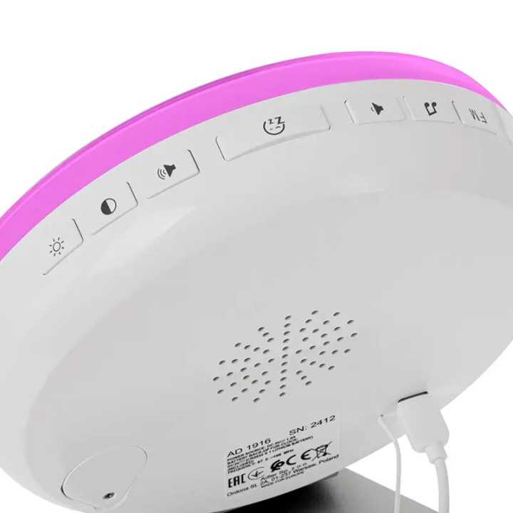 Ceas desteptator cu alarma /FM RADIO luminozitate 4 nivele ALDER AD1916