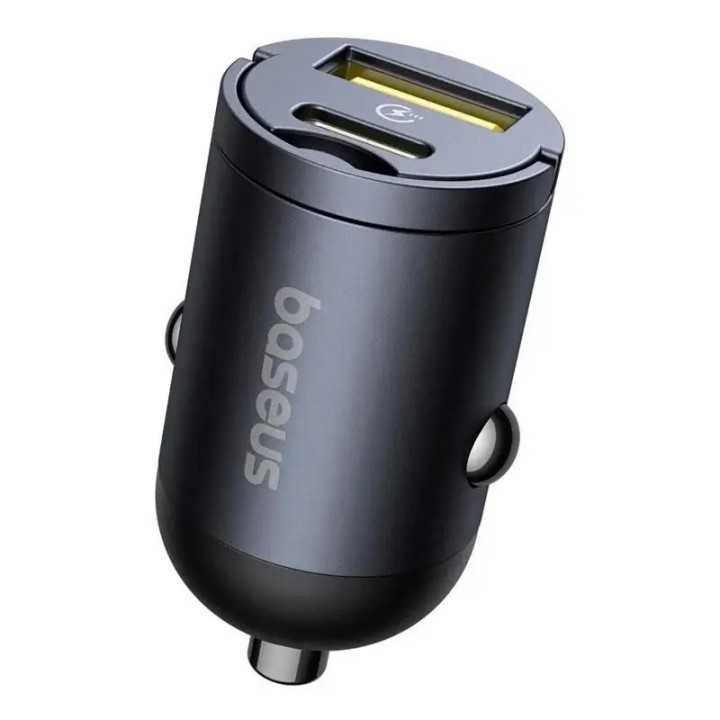 Incarcator auto Baseus Tiny Star Quick Charge 30W 1x USB Type-C 12V/2.5A negru C00035001121-00