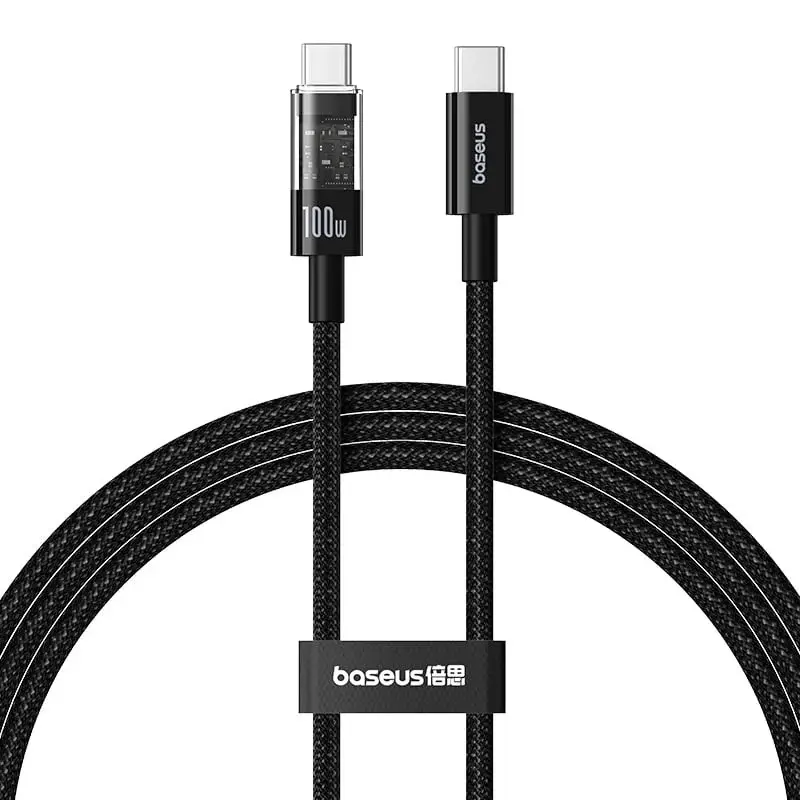 Cablu alimentare si date Baseus Gem Fast Charging USB Type-C - USB Type-C 100W 1m negru P10373000111-00